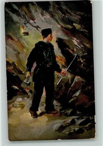 Hauer 1918 AK Salzbergwerk Künstlerkarte