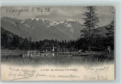 Champex 1904 Lac Champex et le Combin