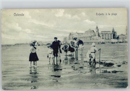 Enfants a la plage - Strandleben - Wattlaufen