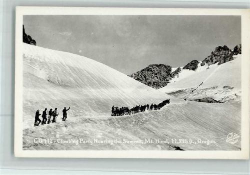 Climbing Party nearing the Summit, Mt. Hood ca 1938 AK