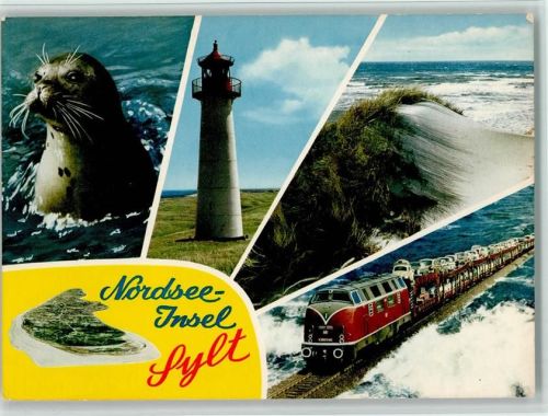 Westerland Autozug , Leuchtturm 1971 AK