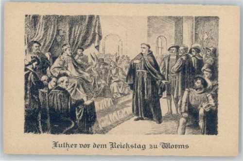 vor dem Reichstag zu Worms AK Luther