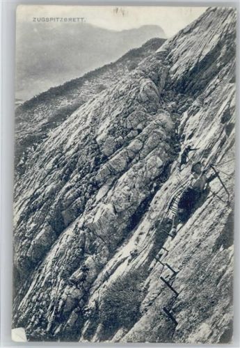 1913 Zuspitzbrett Kletterer in der Mauer