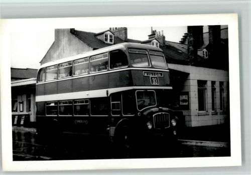 Privatfoto - ca 1960 Cumberland , Doppeldecker Bus im Nahverkehr