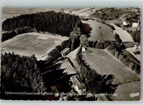 Lüdenscheid Luftaufnahme Stadion Jugendherberge Freibad