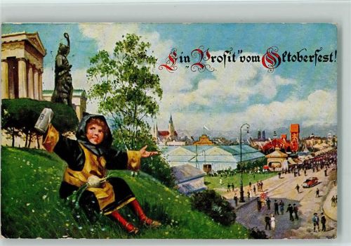 Münchner Kindl 1930 AK Oktoberfest