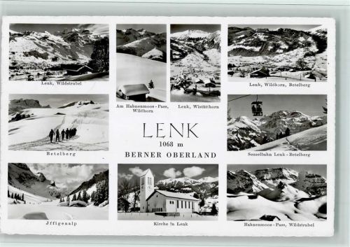 Lenk im Simmental Skifahrer Sesselbahn