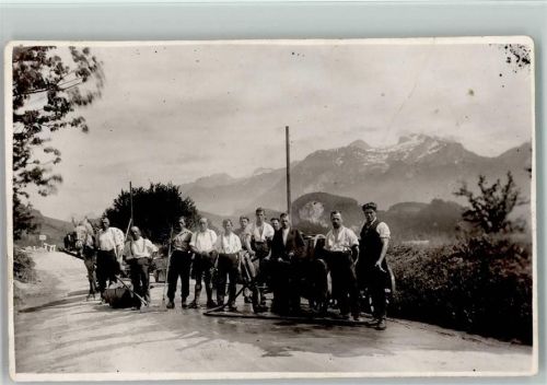 Strassenarbeiter Foto ca 1925 AK Bauarbeiter
