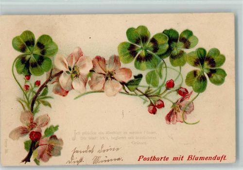1901 Serie 38 - Blumenduft - Kleeblumen AK