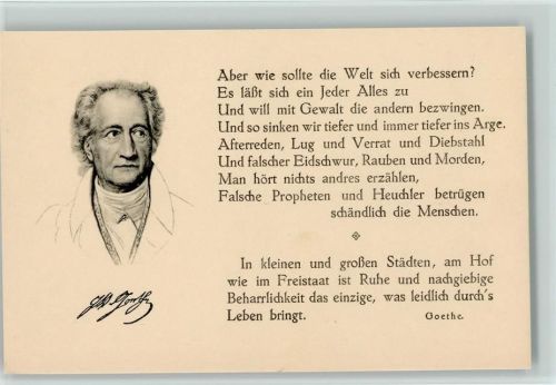 Aussprüche großer Männer Serie I. Nr. 1 AK