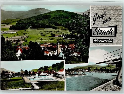 Elzach Ortsansicht Schwimmbad Sprungturm