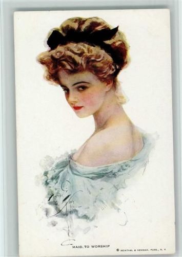 Nr. 203 Maid, to Worship - Frau mit tiefem Dekollete und Haarschleife