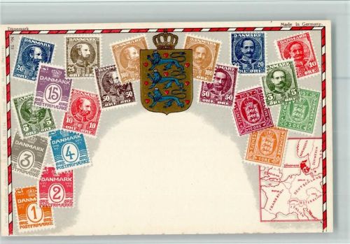 Nr. 72 Philatelie Karte Ottmar Zieher - Dänemark - Wappen, gute Erhaltung