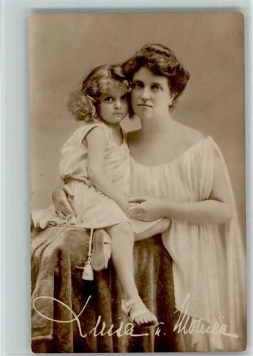 Prinzessin Monika mit ihrer Mutter Foto 1910 AK Adel Sachsen