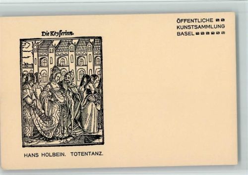 Hans Holbein - Totentanz - Die Kaiserin, Skelett , sehr gute Erhaltung