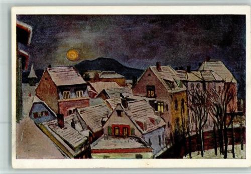 Offenburg Tell Geck Winter im faulen Pelz, Mond Offenburger Künstlerkarten