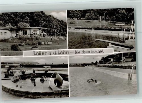 W6304 Lollar Waldschwimmbad 4-Bildaufnahme Schwimmen
