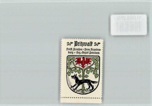 Pritzwalk Vignette Wappen Kaffee Hag ca 1920-1940