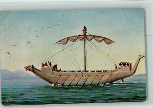 Karte Nr. 144 AK Kriegsschiff unter Ramses - Segelschiff