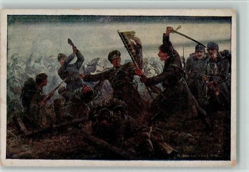 Nr. 433 Kriegsfürsorgeamt WK I AK Gefecht um die Fahne