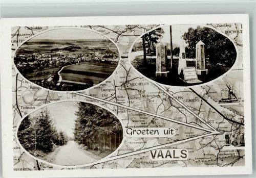 Grüße aus Vaals - Grenzsteine 1951 AK Grenze