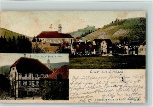 77770 W7601 Durbach 1901 - Gasthaus zum Ritter, AK