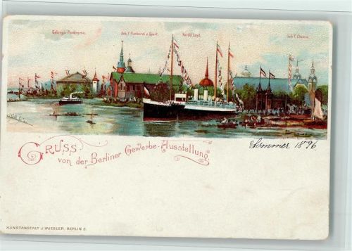 Berlin Mitte Gruss aus - Kunstanstalt Miesler - 1896 , Nordd. Lloyd, gute Erhaltung AK