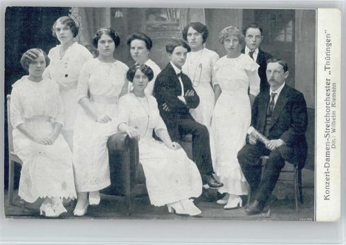 Konzert Damen Streichorchester "Thüringen" ca 1908 AK
