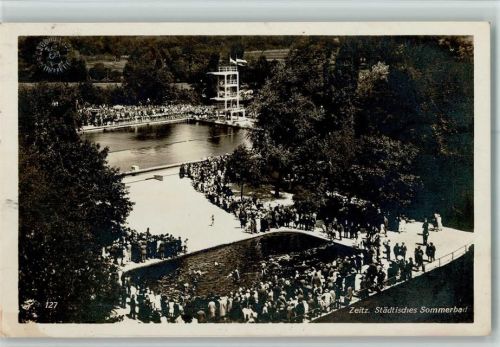 Zeitz 1930 Städt. Sommerbad , Ereignis Schwimmwettkampf AK Gute Erhaltung - Verlag Carl Cramer Nr. 127 AK