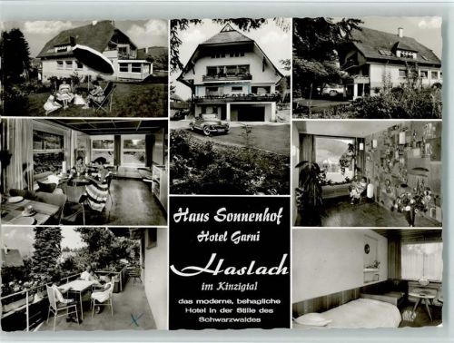 Haslach 1971 Pension Haus Sonnenhof mit Innenansichten,