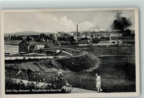 95100 W8672 Selb 1937 Gebrauchsspuren Porzellanfabrik Rosenthal AK