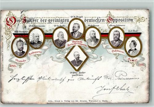 1897 Die Führer der geinigten deutschen Opposition AK