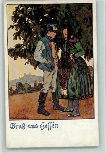 Verlag Mandt Nr. 134 - Trachten aus Hessen AK