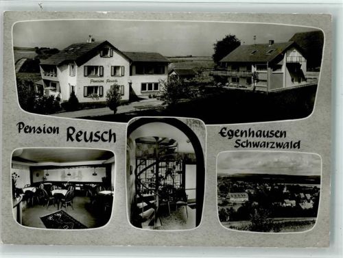 Egenhausen Pension Reusch mit Innenansichten, sehr gute Erhaltung AK