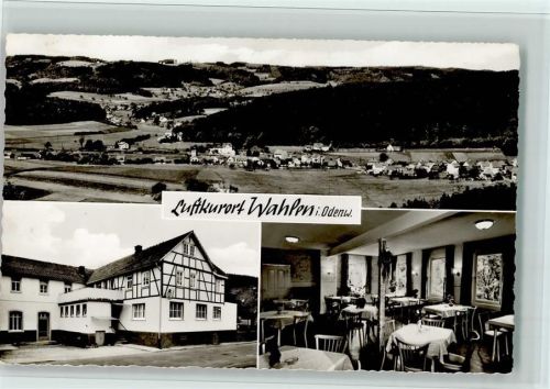 64689 W6149 Wahlen , Odenw Foto AK Gasthaus "Zum Weißen Roß" mit Innenansicht, sehr gute Erhaltung AK