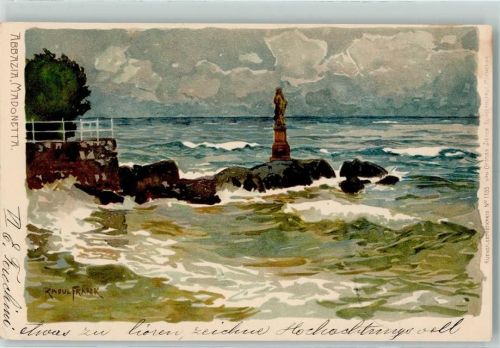 Abbazia Madonetta sign. Raoul Frank Künstlerkarte Nr. 1135 Zieher Ottmar 1900 Lithographie / Künstlerkarte