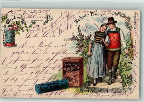 1899 Werbung - Seelig Malz Kaffee - Badische Trachten
