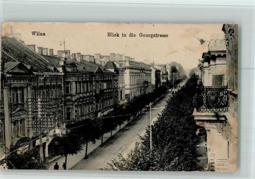 Wilna 1918 Georgstrasse AK Flecken , Eckknick