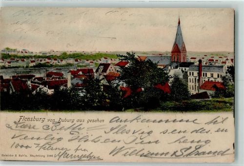 24937 W2390 Flensburg 1903 - Flensburg von Druburg aus gesehen