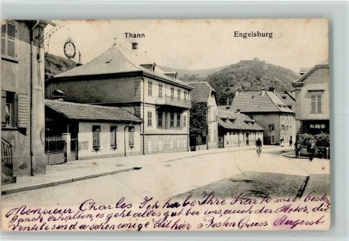 Thann 1905 Engelsburg, Straßenpartie AK