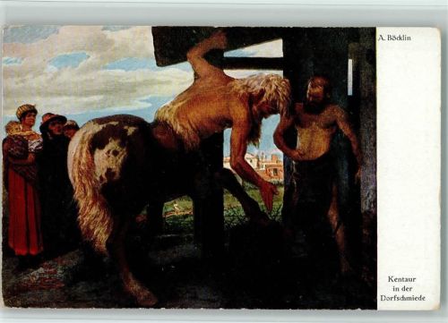 Kentaur in der Dorfschmiede Bruckmanns Bildkarte Nr 11