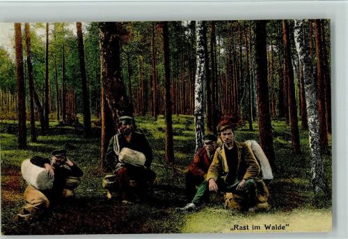 Kunstverlag Kretschmer - Serie Schmuggler Nr. 8 - Rast im Walde - Erhaltung I