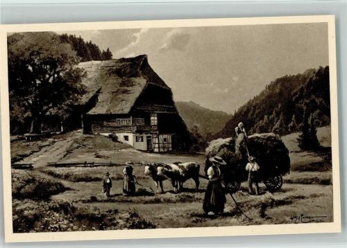 Heuernte im Schwarzwald, Bauern
