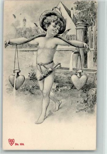 1901 sign W. Wittmann - Amor als Wasserträger AK