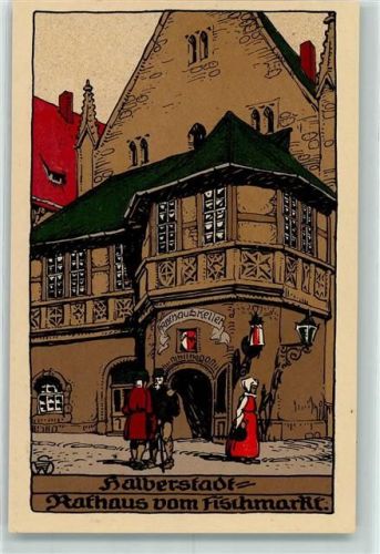 Halberstadt Rathaus vom Fischmarkt Rathauskeller sign