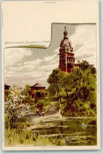 Hamburg 1899 Botanischer Garten AK