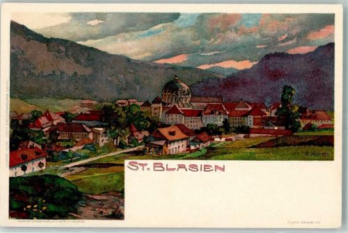 St. Blasien 1898 sign. K. Mutter Verlag Velten AK