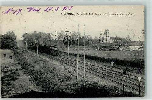 Saint-Vincent-de-Paul 1913 Buglose L'arivee du train en gare et vue panoramique du Village Dampflokomotive