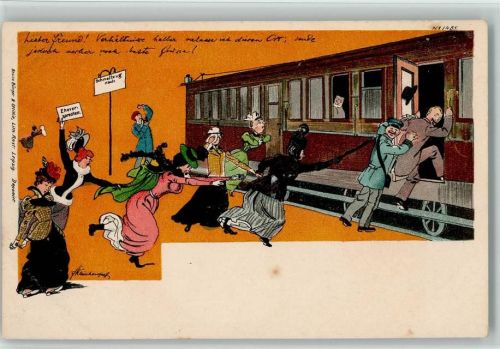 1899 Nr. 1455 - signiert Kleinhempel - Eisenbahn , sehr gute Erhaltung AK