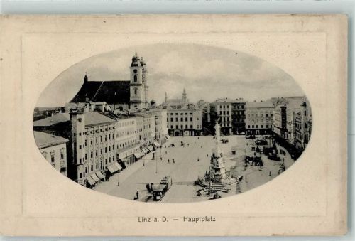 Linz Passepartout Hauptplatz Straßenbahn AK